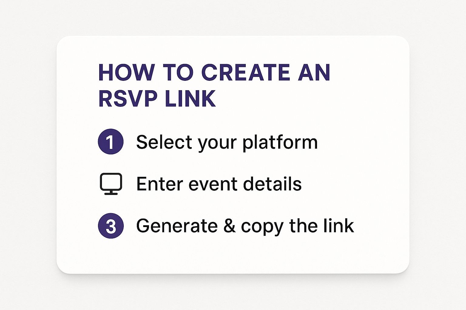 Infographic about create rsvp link