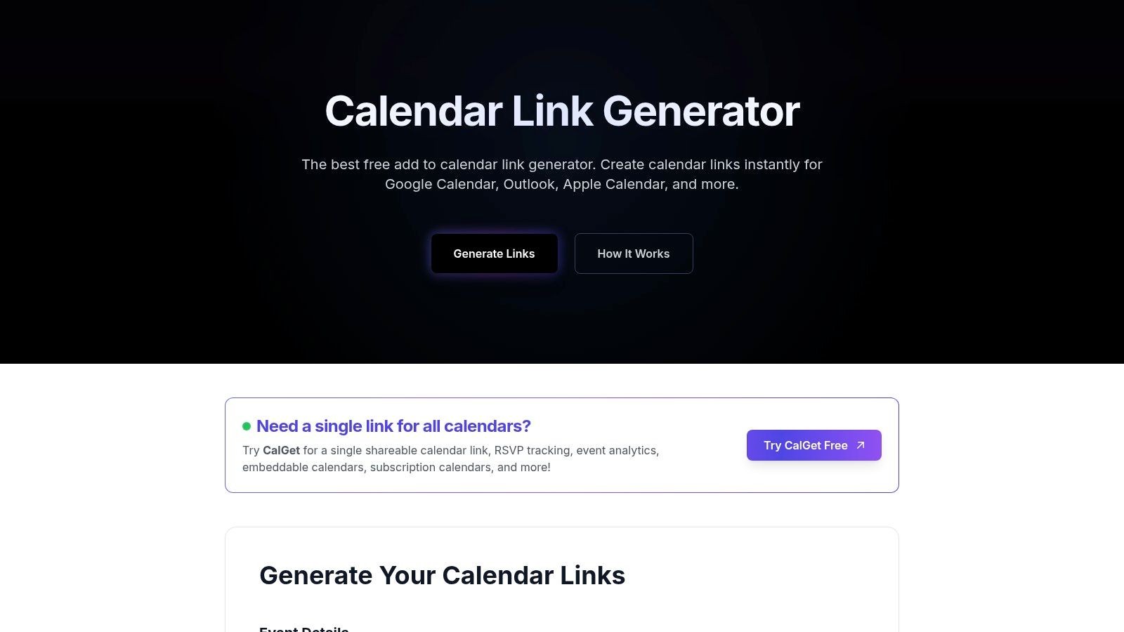 Calendar Link Generator