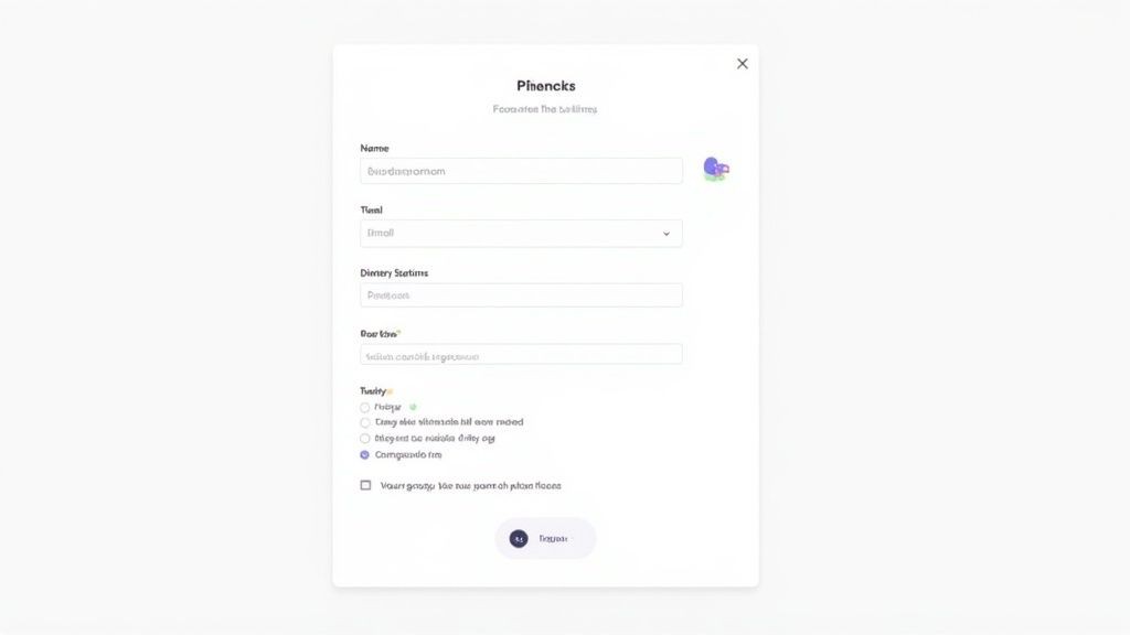 A customized online RSVP form showing fields for dietary restrictions and a company logo.