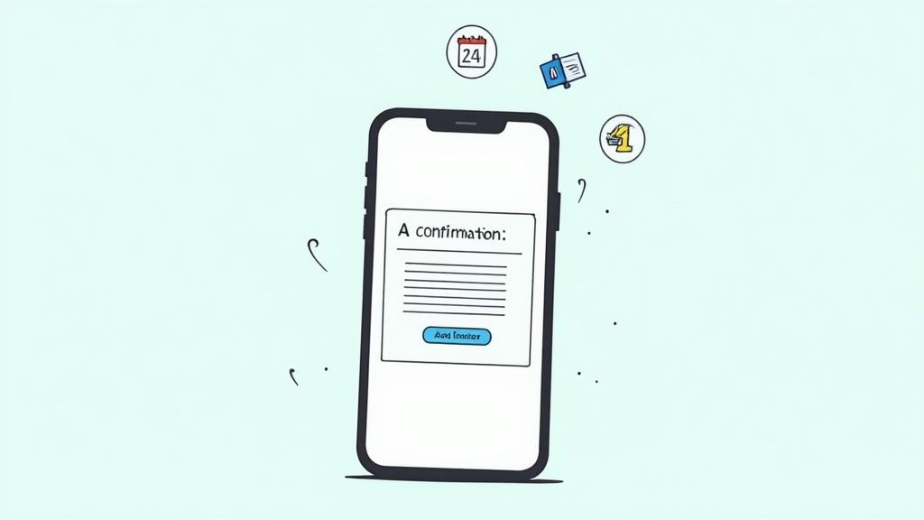 Add to calendar buttons on a phone screen.