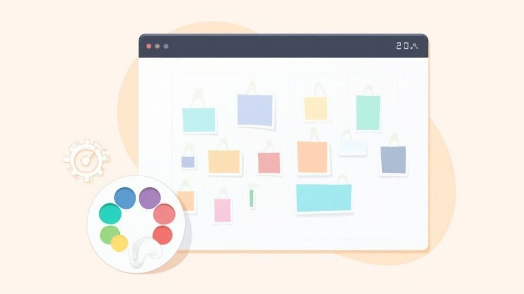 A close-up of a smartphone screen showing a calendar app with color-coded events and clear organization.