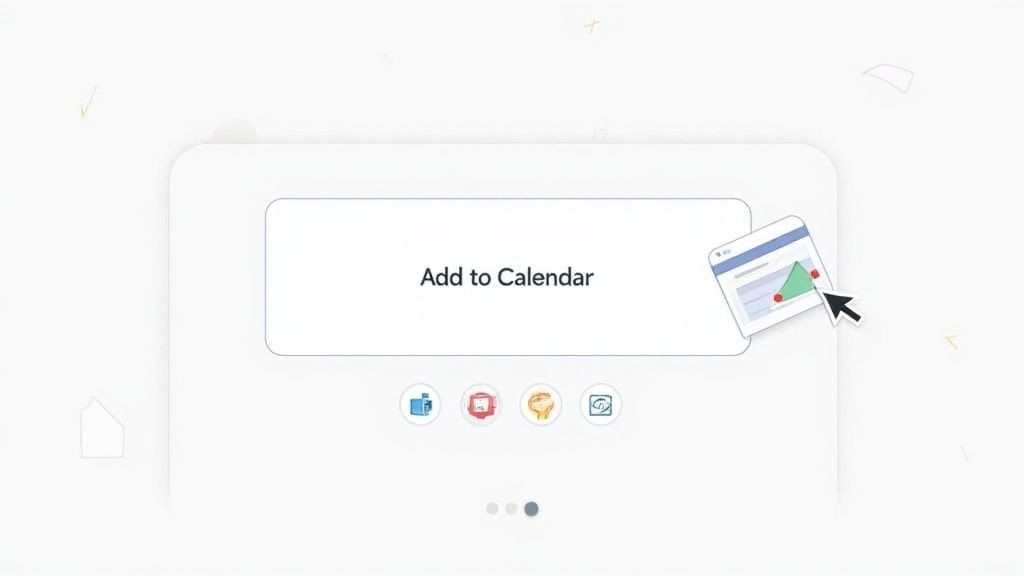 An 'Add to Calendar' button being clicked on a website.